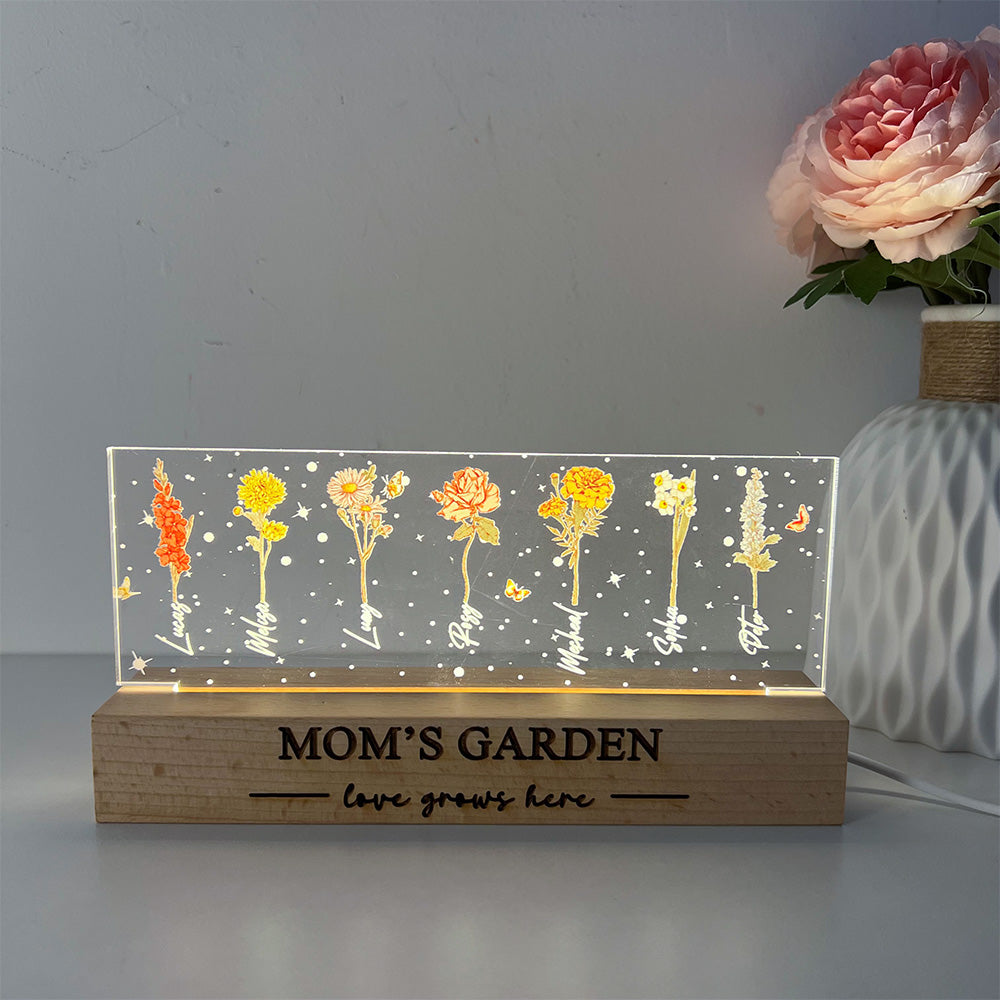 50%OFF Birth Month Flower Personalized LED Night Light