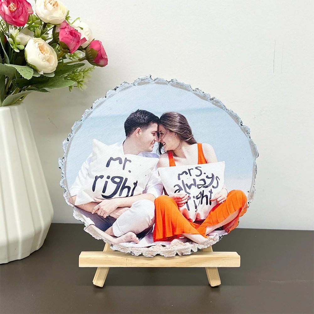 Giftofloves™ 50%OFF⭐️ Custom Photo Wood Slice With Engraved Text For Gift