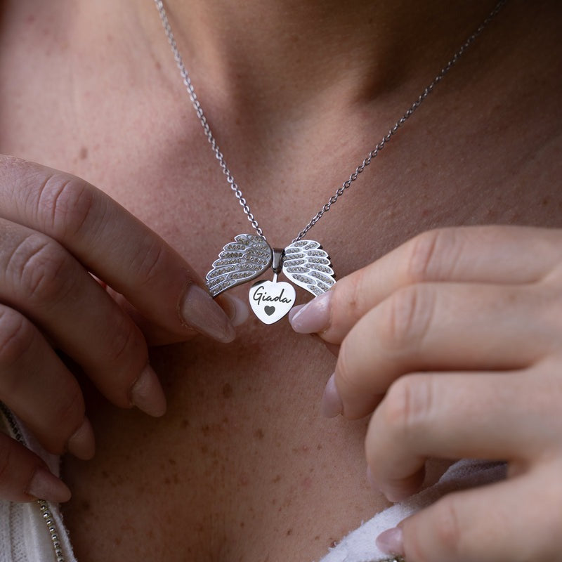 My angel necklace with personalized engraving