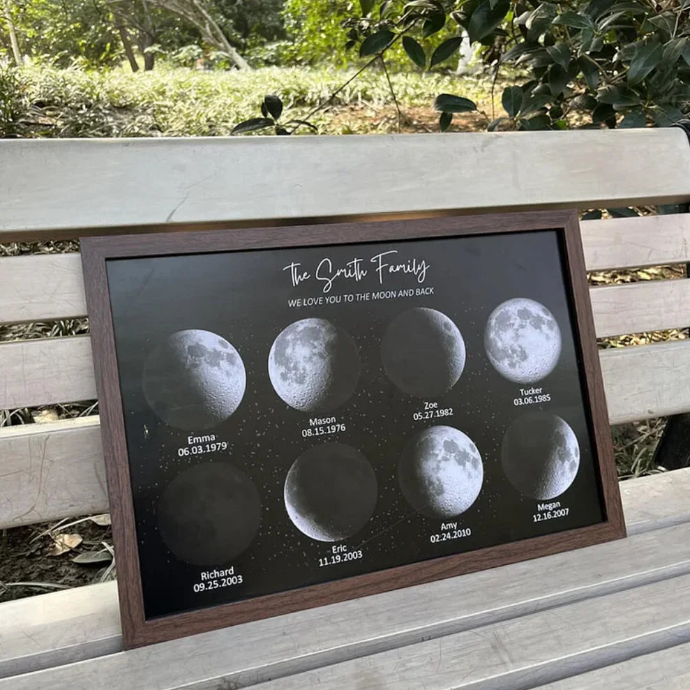 🎁Mother's Day Gift🌔Custom Moon Night Sky Print Family Gift