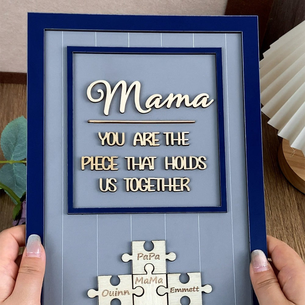 Mom Puzzle Sign Personalized Gift For Mother's Day