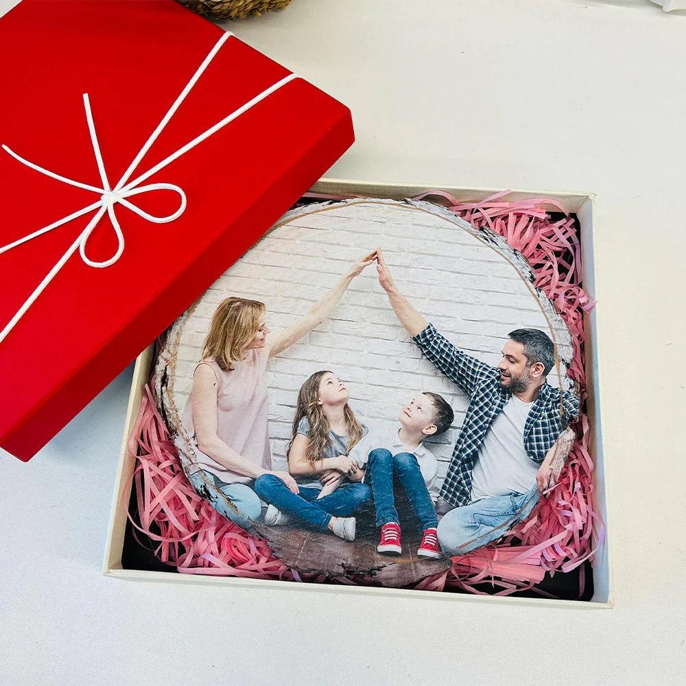 Giftofloves™ 50%OFF⭐️ Custom Photo Wood Slice With Engraved Text For Gift