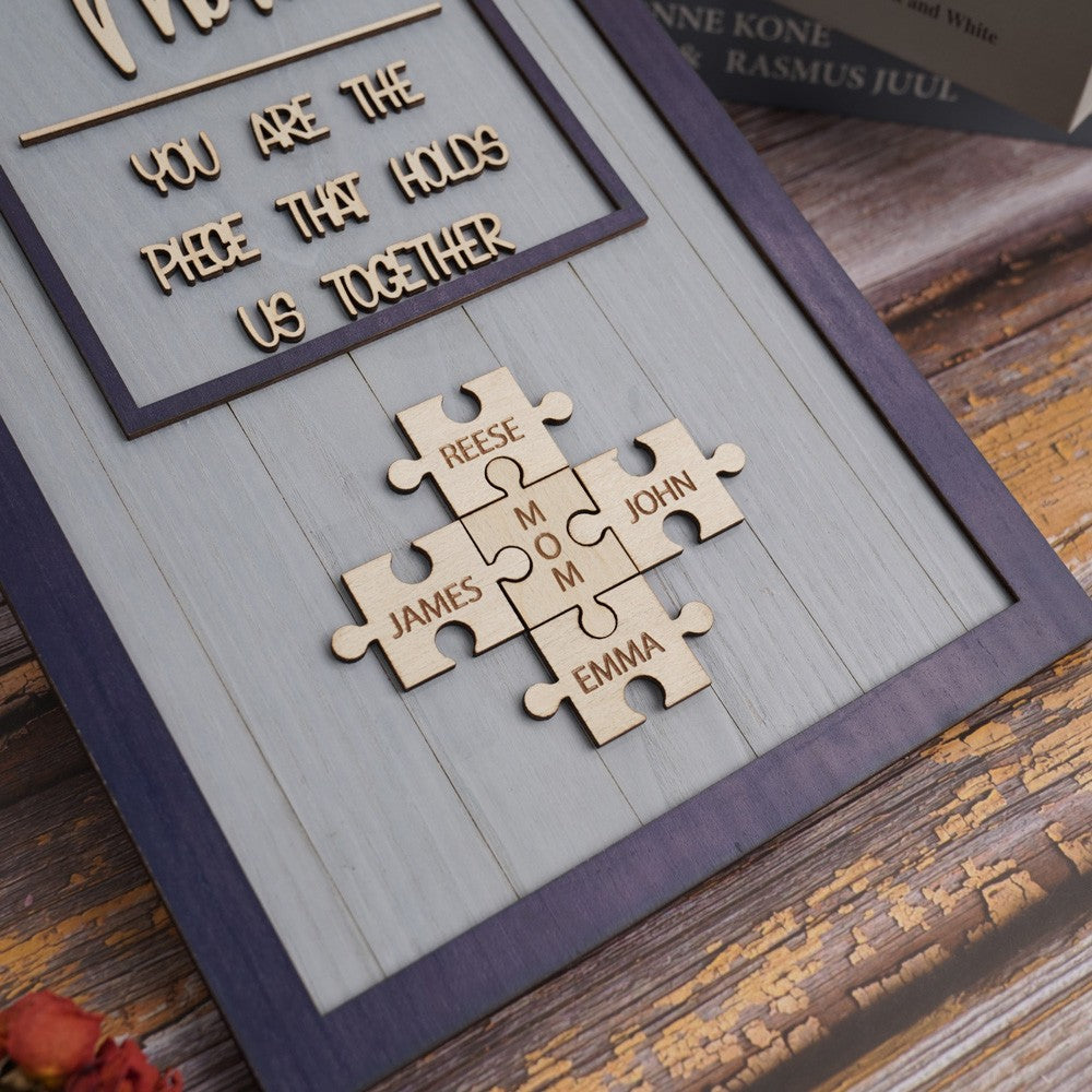 Mom Puzzle Sign Personalized Gift For Mother's Day