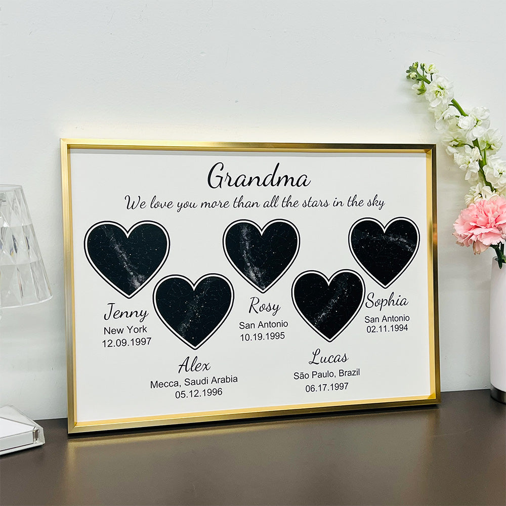 50%OFF⭐️ Custom Star Maps Frame For Mom/Grandma