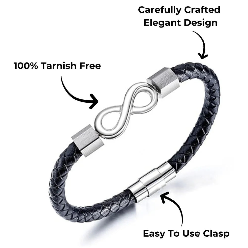 🎩“TO MY MAN”-Infinity personalized bracelet Gift for DAD