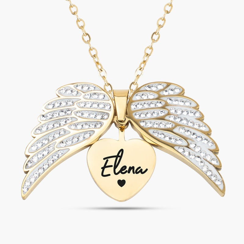 My angel necklace with personalized engraving