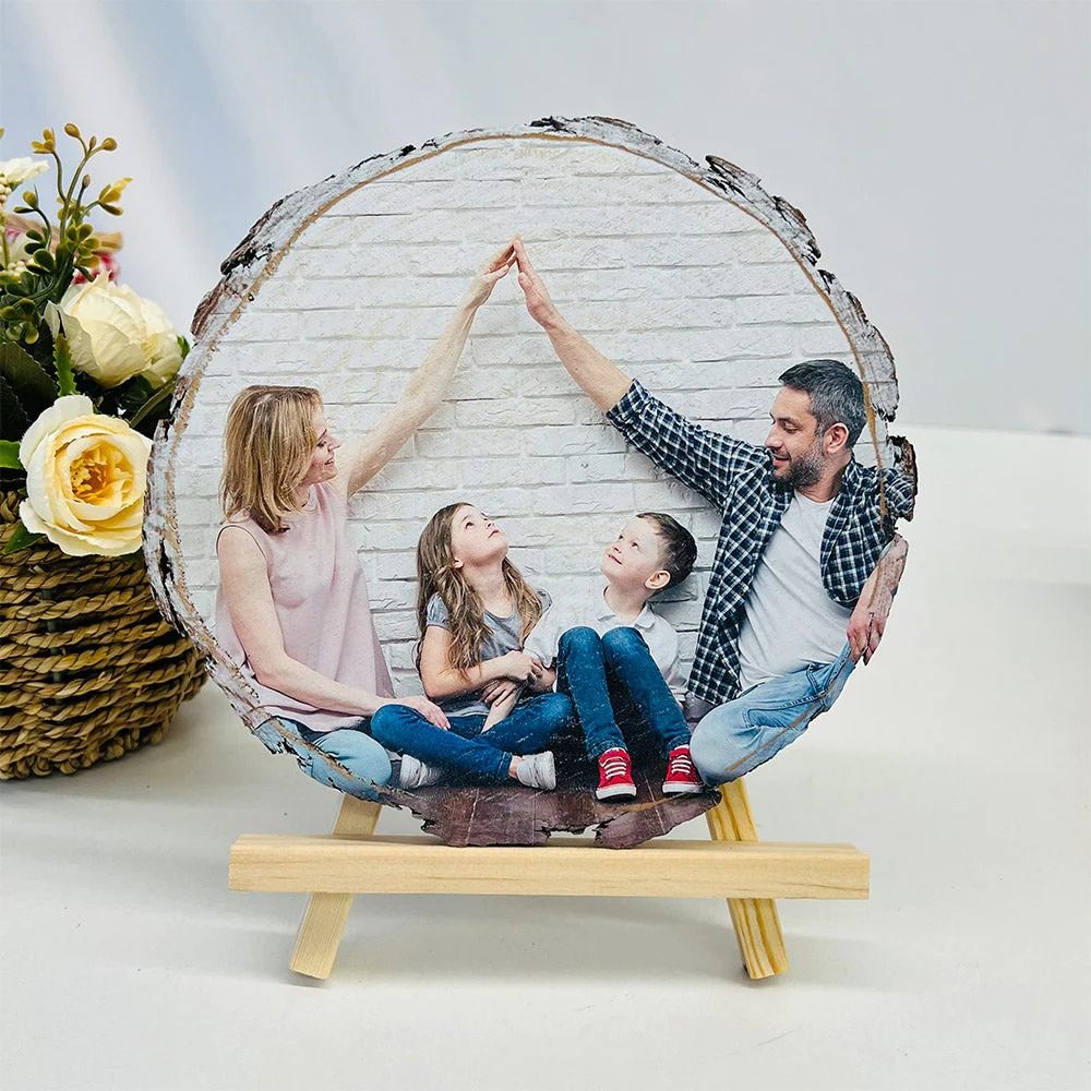 Giftofloves™ 50%OFF⭐️ Custom Photo Wood Slice With Engraved Text For Gift