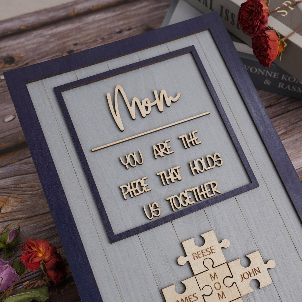 Mom Puzzle Sign Personalized Gift For Mother's Day