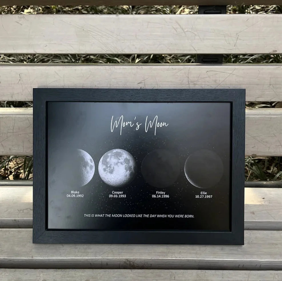 🎁Mother's Day Gift🌔Custom Moon Night Sky Print Family Gift