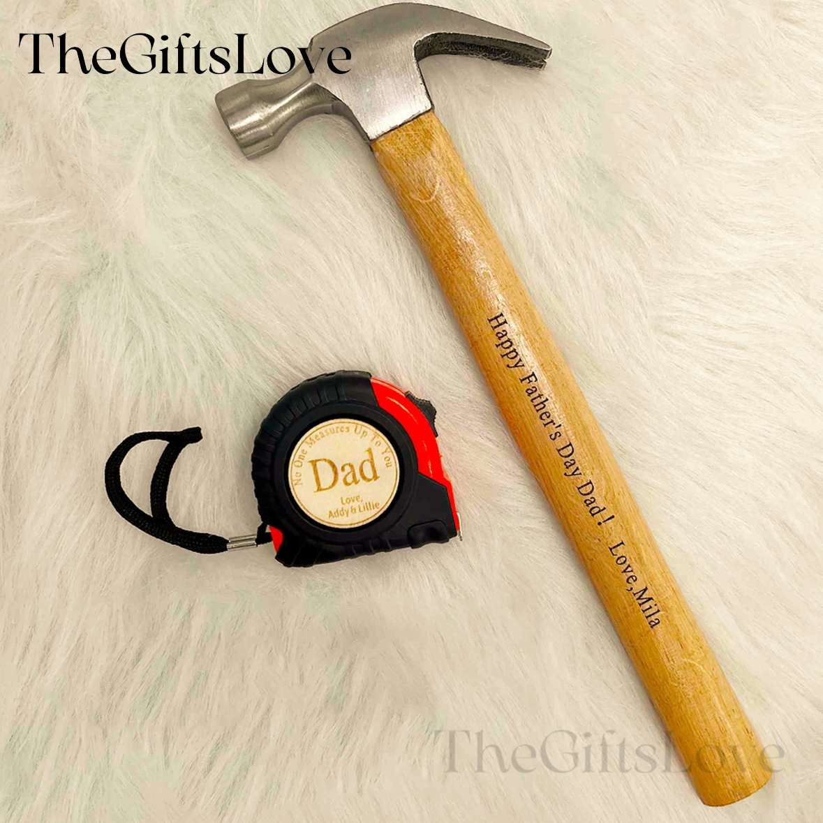 No One Measures Up Personalized Tape Measure Hammer Set - Best Gift For Father's Day