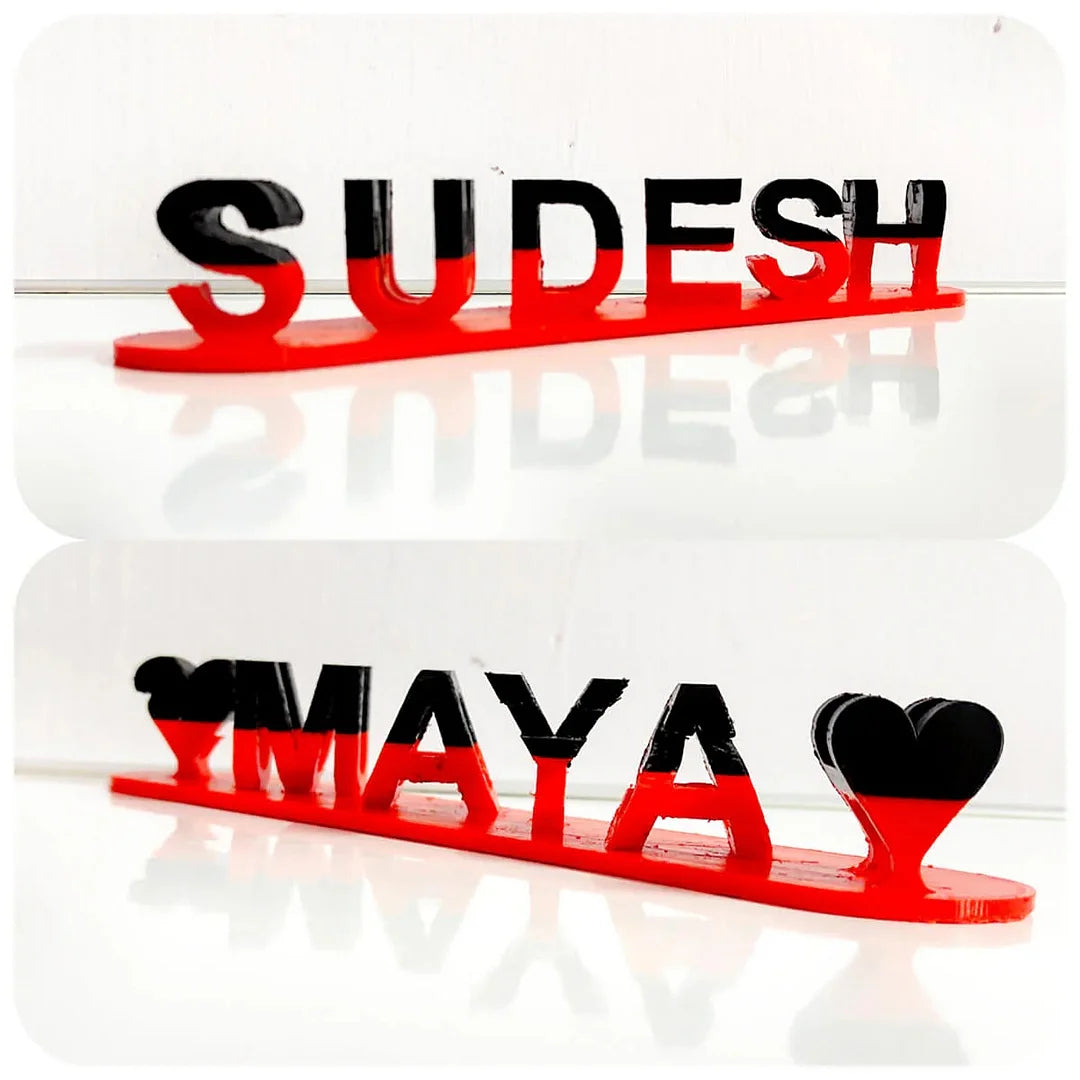 Dual Name Illusion Love 3D Printed as Sweet Gifts