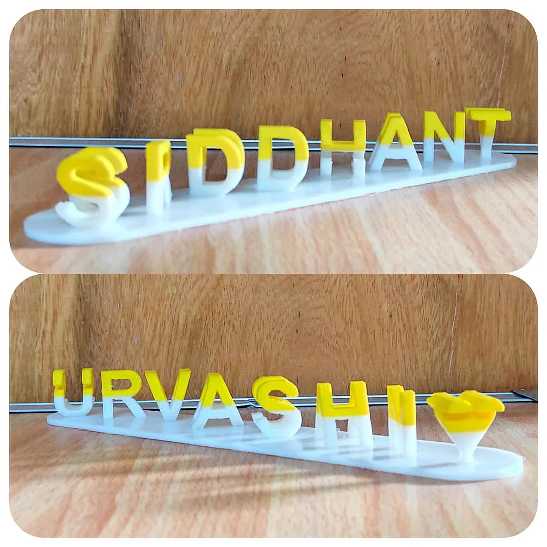 Dual Name Illusion Love 3D Printed as Sweet Gifts