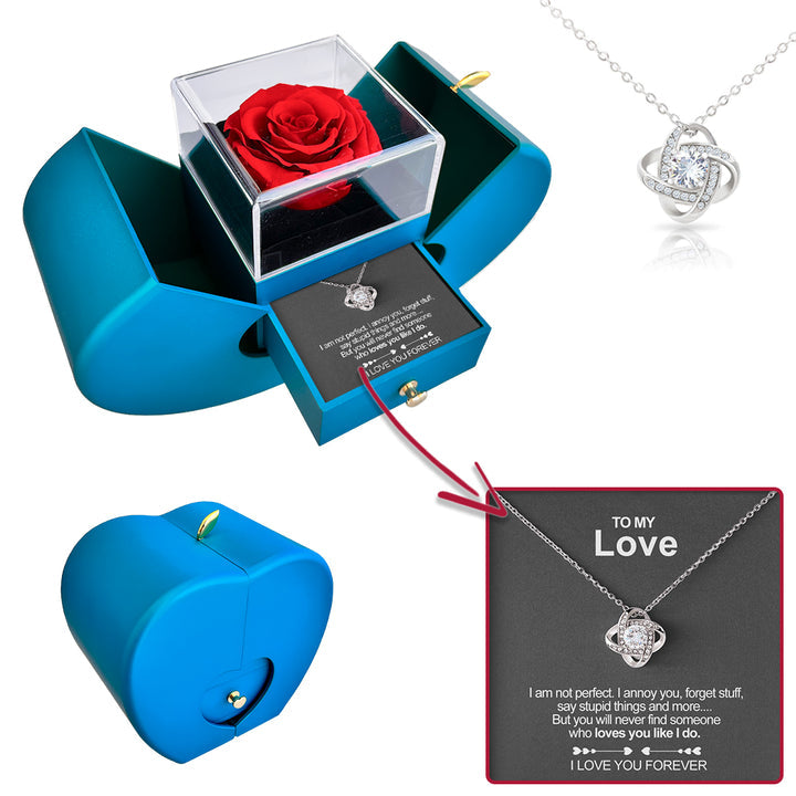 Giftofloves™ Sterling Silver Necklace - With Real Rose - To My Love