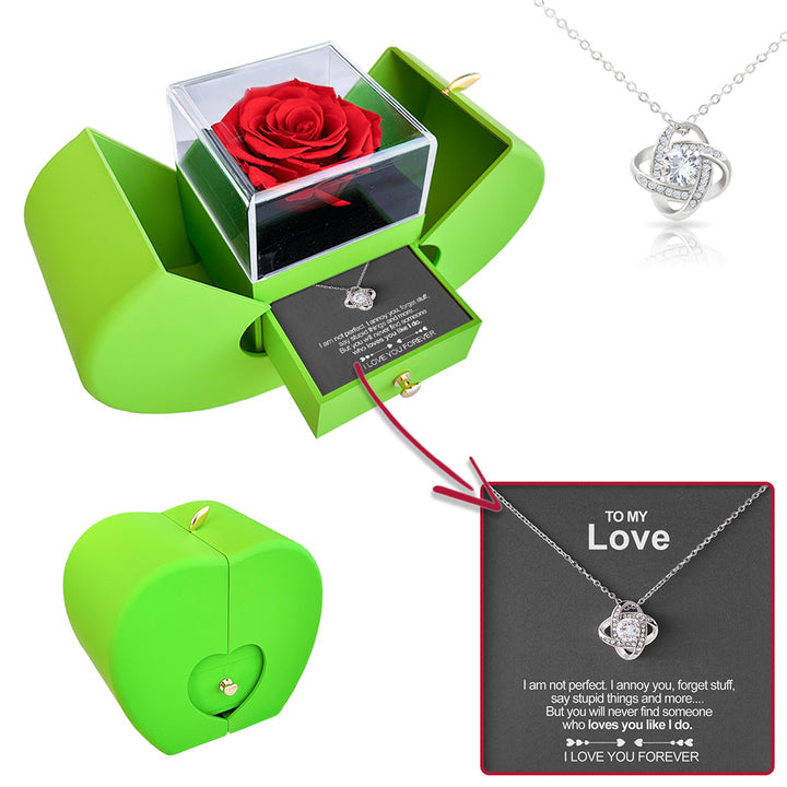 Giftofloves™ Sterling Silver Necklace - With Real Rose - To My Love