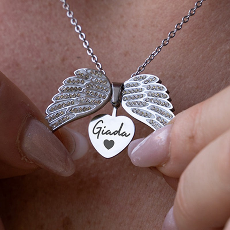 My angel necklace with personalized engraving