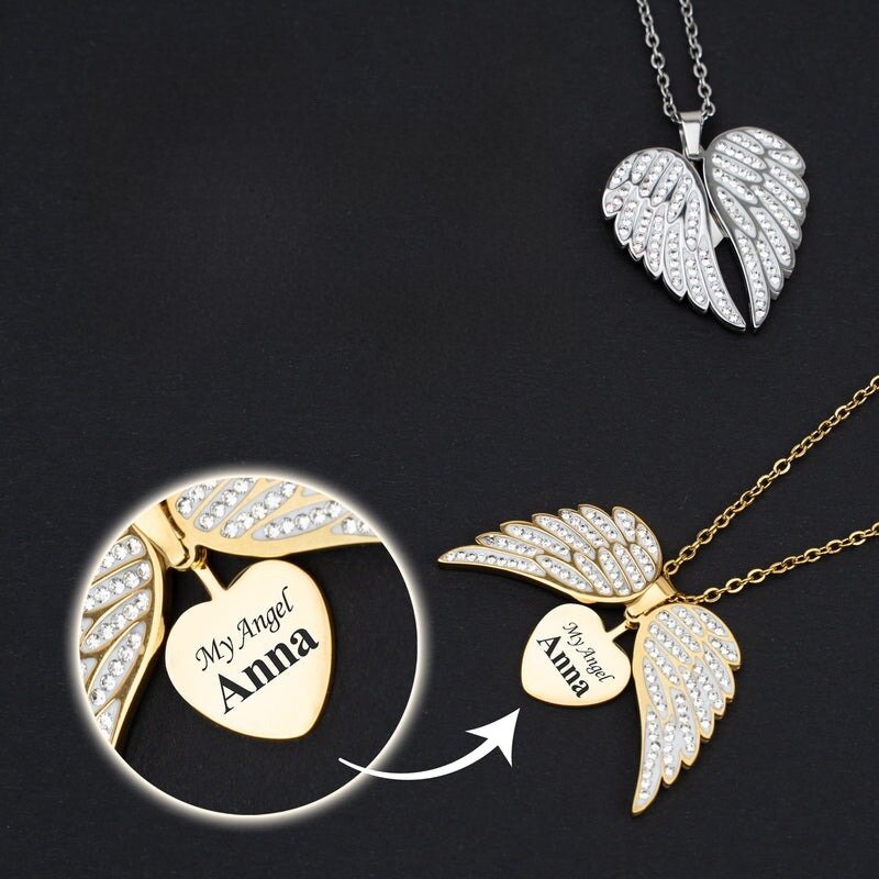 My angel necklace with personalized engraving