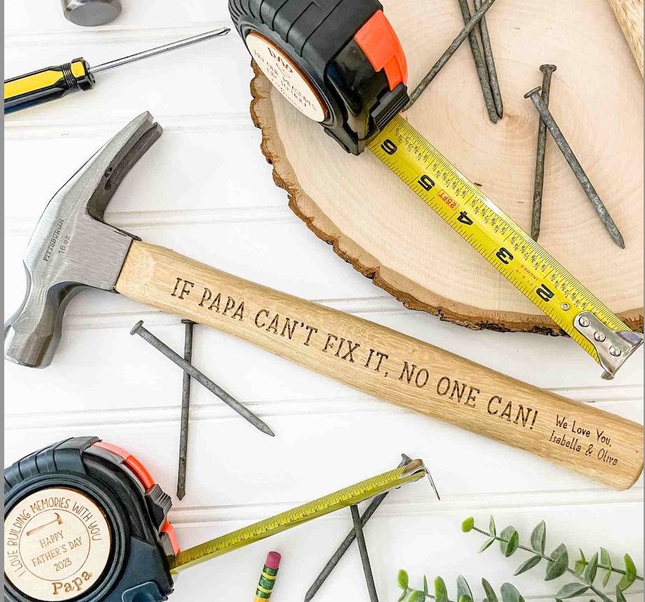 No One Measures Up Personalized Tape Measure Hammer Set - Best Gift For Father's Day