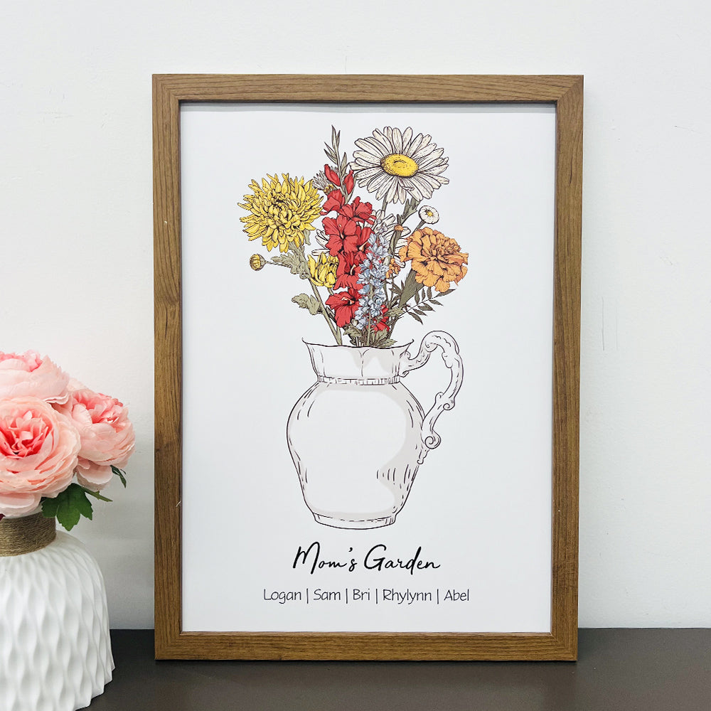 50%OFF⭐️Custom Birth Flower Bouquet Vase