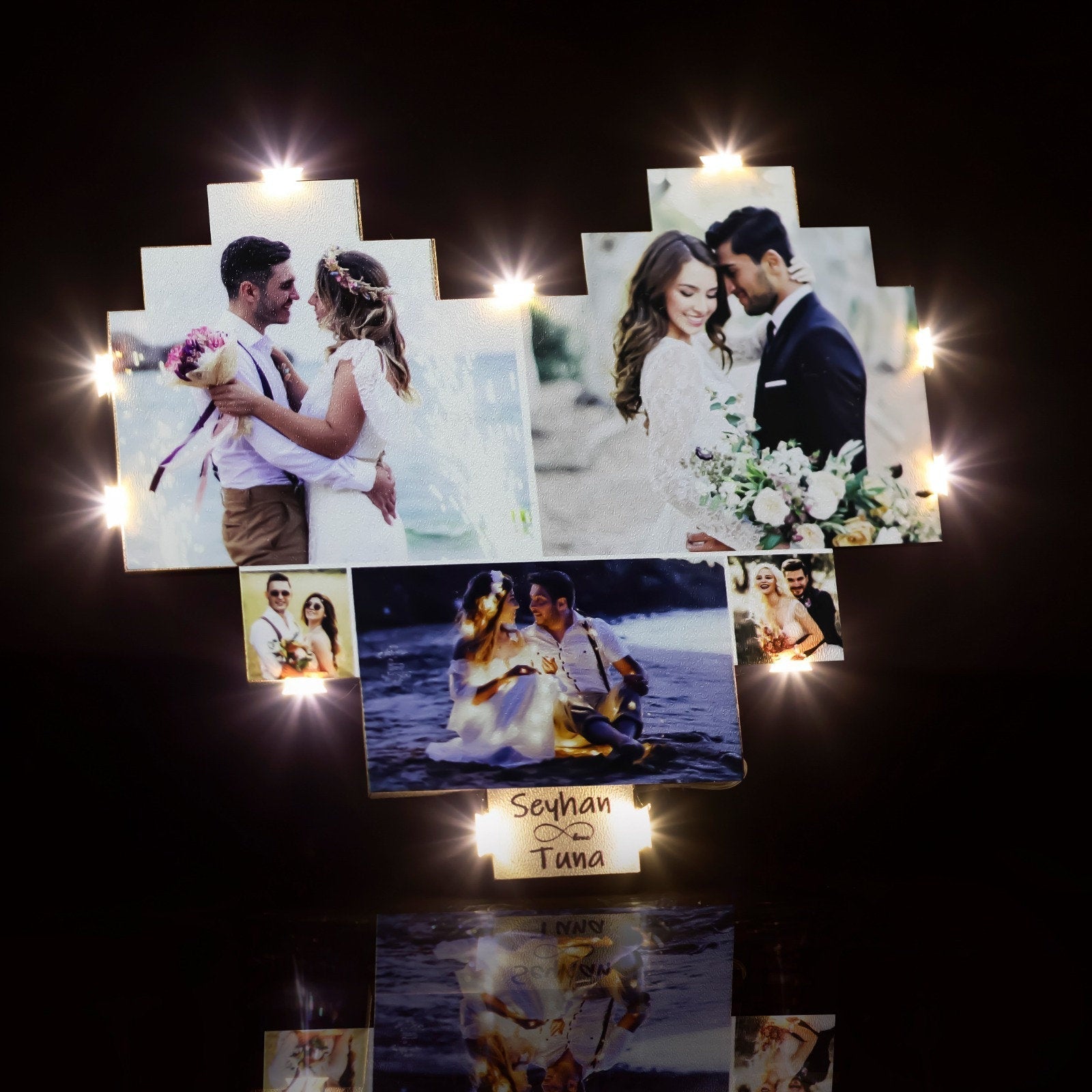 50%OFF⭐️Custom Heart Shape Photo Collage Lamp For Mom