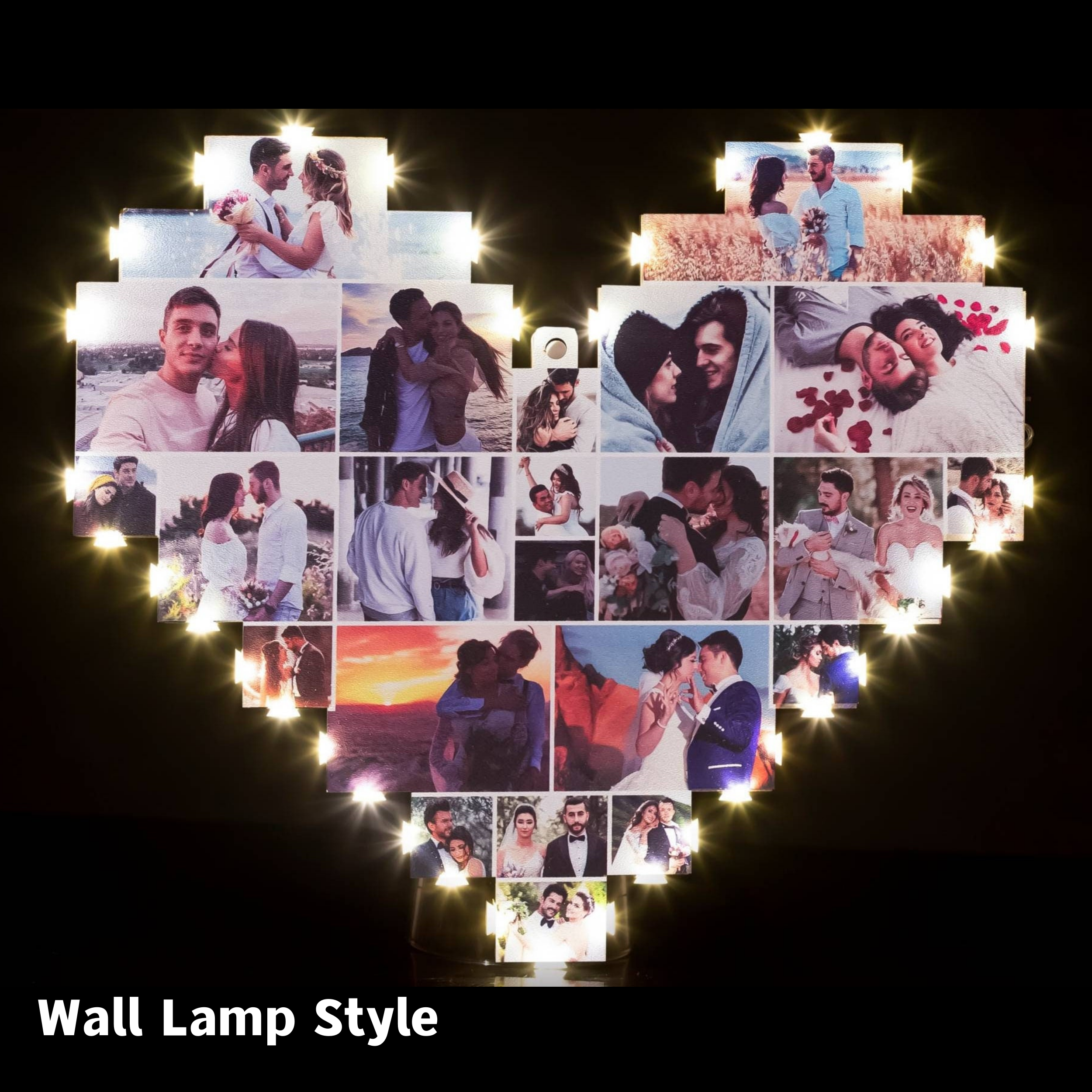 50%OFF⭐️Custom Heart Shape Photo Collage Lamp For Mom