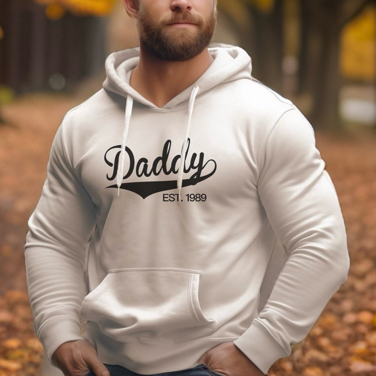 Personalized Dad T-shirt/Sweatshirt/Hoodie with Kids Name on sleeve-Custom Gifts-Choose any Year