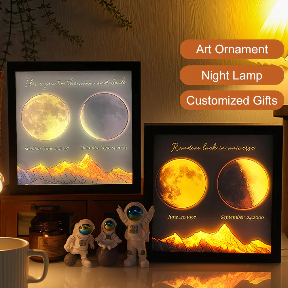 50%OFF 🌔Custom Moon Phases LED Light Frame Update