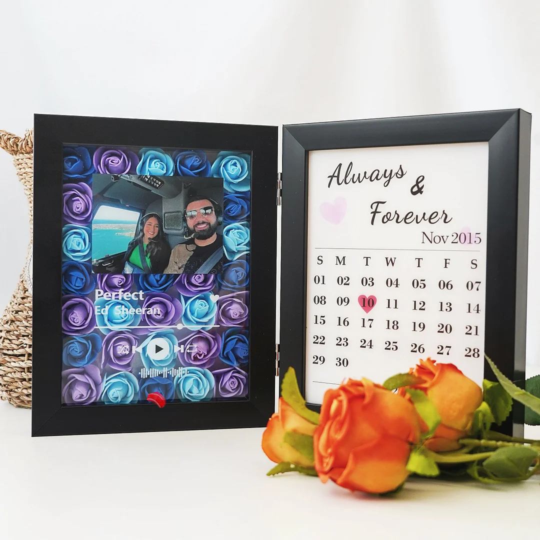 New Custom Music Flowers Frame with Anniversary