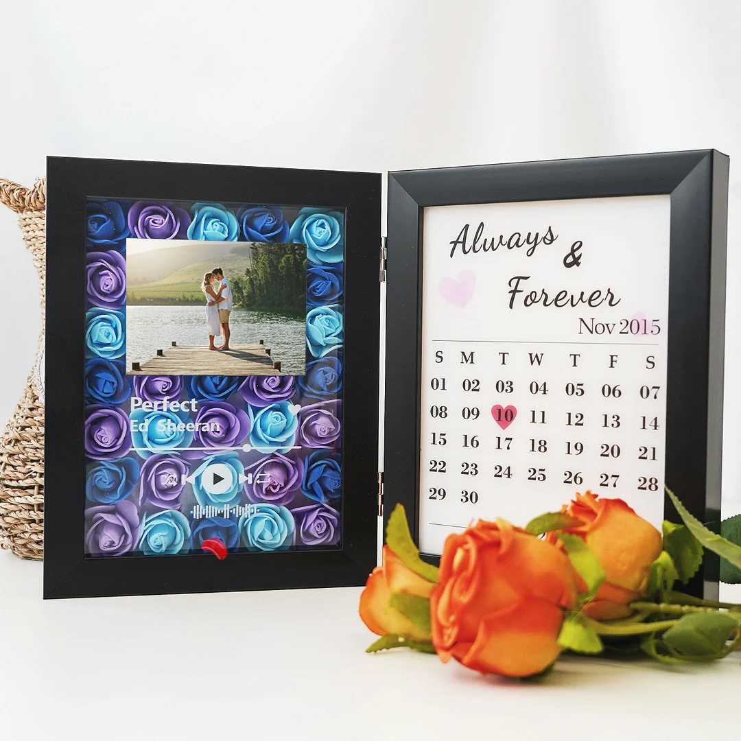 New Custom Music Flowers Frame with Anniversary