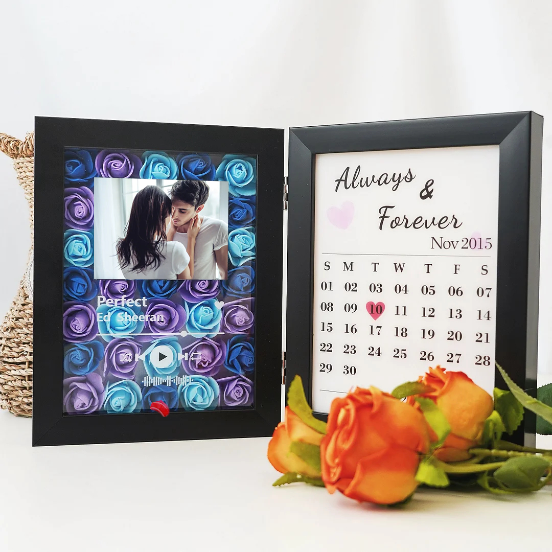 New Custom Music Flowers Frame with Anniversary