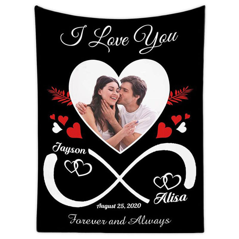 Giftofloves™ Custom Photo Fleece Blankets Gift for Him/Her