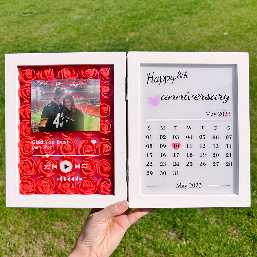 New Custom Music Flowers Frame with Anniversary