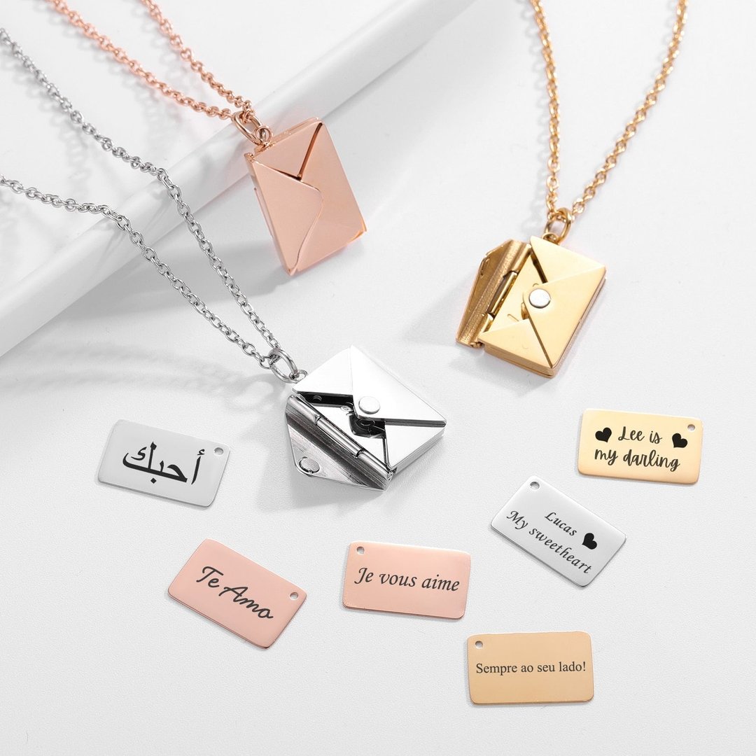 Giftofloves™ PERSONALIZED LOVE LETTER NECKLACE/KEY/BRACELET