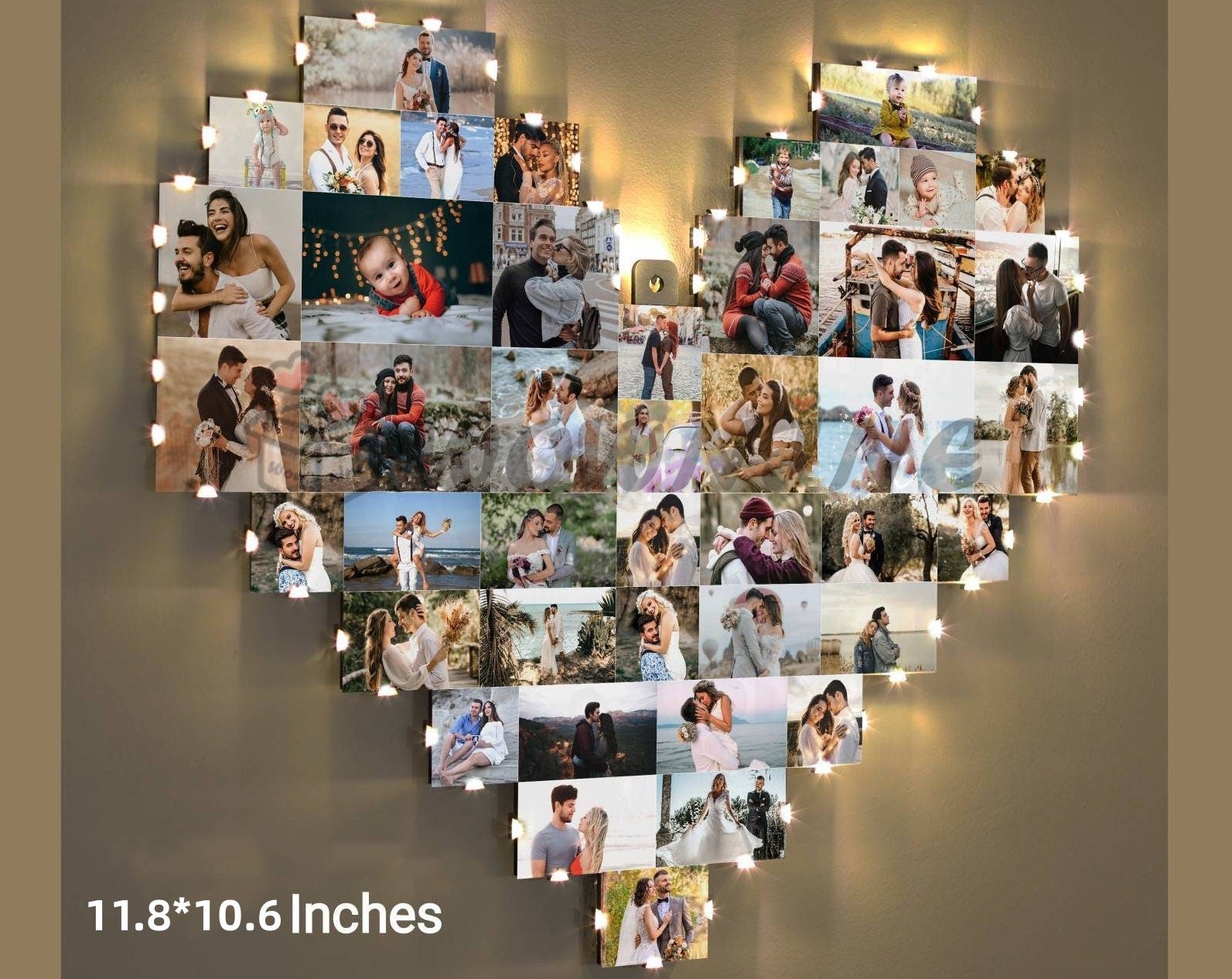 50%OFF⭐️Custom Heart Shape Photo Collage Lamp with Your Photos