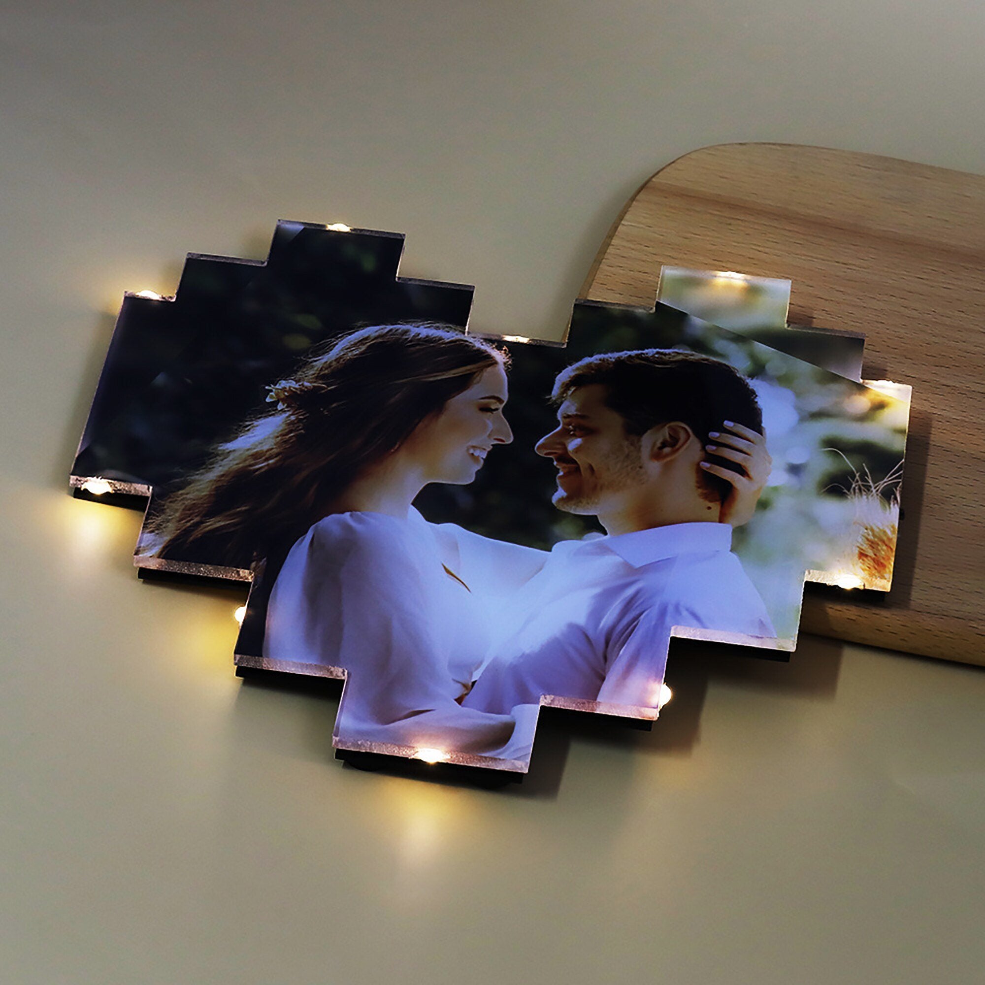 50%OFF⭐️Custom Heart Shape Photo Collage Lamp with Your Photos